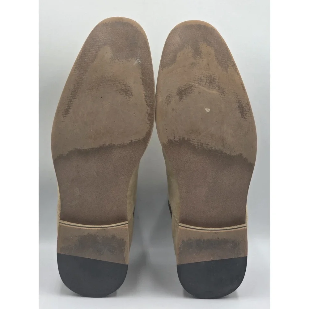 Harrison Myles Beige Mens Classic Scott Chelsea Boots Shoes Size 11 B-1852 Suede